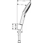 Душовий набір із душовим шлангом HANSGROHE RAINDANCE SELECT 26700400, хром з білим