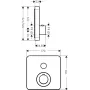 Термостат для 1 споживача AXOR SHOWER SELECT 36705000, прихованого монтажу, softsquare