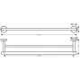 Подвійний тримач для банних рушників HANSGROHE LOGIS UNIVERSAL 41712000