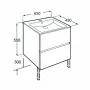 Тумба з умивальником ROCA CUBE A85119B806, білий