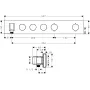 Модуль термостата AXOR SHOWER SOLUTIONS 18356000, Select 530/90, для 3 споживачів, прихованого монтажу