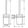 Щітка для унітаза HANSGROHE LOGIS 41722000, хром