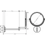 Косметичне дзеркало HANSGROHE LOGIS 73561000, хром