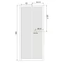 Двері душові IMPRESE BIFOLD 9019590, 90 см