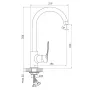 Змішувач для кухні IMPRESE KAMPA 55285, хром