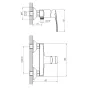 Змішувач для душу IMPRESE KAMPA 15285, хром
