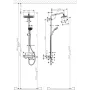 Душова система з термостатом HANSGROHE CROMA 27630000, хром