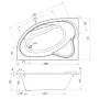 Ванна акрилова IMPRESE LORETA 170x115 L LOREТA170 L