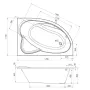 Ванна акрилова IMPRESE LORETA 170x115 R LOREТA170 R