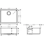 Мийка для кухні HANSGROHE S71 43427800, нержавіюча сталь