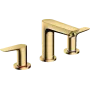 Змішувач на три отвори з донним клапаном HANSGROHE TALIS E 71733990, золото глянсовий
