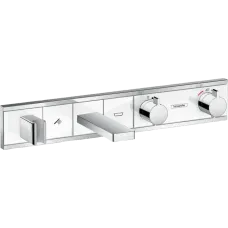 Термостат для ванни з 2 споживачами HANSGROHE RAINSELECT 15359400, хром з білим
