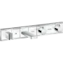 Термостат для ванни з 2 споживачами HANSGROHE RAINSELECT 15359400, хром з білим