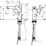 Змішувач для умивальника HANSGROHE TALIS E 71754670, чорний