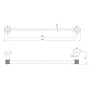 Тримач рушників IMPRESE BRENTA ZMK071901270, хром