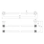 Тримач рушників IMPRESE BRENTA ZMK091908290, графітовий