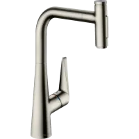 Змішувач для кухонної мийки з висувним душем HANSGROHE TALIS SELECT M51 73867800, нержавіюча сталь