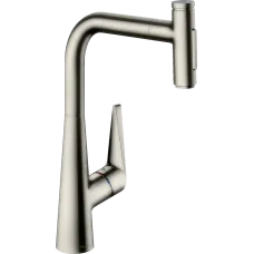 Змішувач для кухонної мийки з висувним душем HANSGROHE TALIS SELECT M51 73867800, нержавіюча сталь
