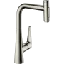 Змішувач для кухонної мийки з висувним душем HANSGROHE TALIS SELECT M51 73867800, нержавіюча сталь