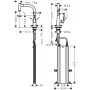 Змішувач для кухонної мийки HANSGROHE METRIS M71 73800800, нержавіюча сталь