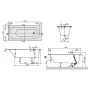 Ванна кам'яна VILLEROY &amp; BOCH OBERON 170x75 UBQ170OBE2V-01 з ніжками
