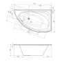 Ванна акрилова IMPRESE BLATNA 150x90 R BLATNA150R