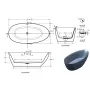 Ванна акрилова IMPRESE BILINA 170x85 IT528 із сифоном