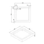 Душовий піддон акриловий IMPRESE IMPRESE 90x90 TRS9090