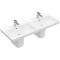 Умивальник підвісний подвійний VILLEROY & BOCH AVENTO 4A23CK01, 120x47, білий