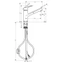 Змішувач для кухні з висувним виливом HANSGROHE FOCUS M43 150 71842000