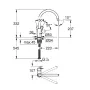 Змішувач для кухні GROHE BAULOOP 31232001, хром