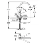 Змішувач для кухні GROHE BAUCLASSIC 31234001, хром