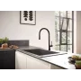 Змішувач для кухонної мийки з висувним душем HANSGROHE TALIS M54 72801670, чорний матовий