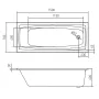 Ванна акрилова VOLLE SOLAR 150x70 TS-1579340