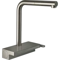 Змішувач для кухні з висувним виливом HANSGROHE AQUNO SELECT 73830800, сріблястий