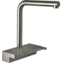 Змішувач для кухні з висувним виливом HANSGROHE AQUNO SELECT 73830800, сріблястий