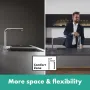 Змішувач для кухні з висувним виливом HANSGROHE AQUNO SELECT 73830800, сріблястий