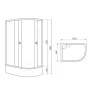 Душова кабіна RJ LUX 120RZ100L