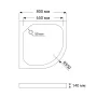 Душовий піддон акриловий RJ 80RZ812