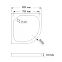 Душовий піддон акриловий RJ 90RZ812
