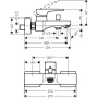 Змішувач для ванни HANSGROHE METROPOL 32540670, чорний