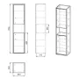 Пенал для ванної IMPRESE VYSKOV f3253Dr 170x40, колір дуб