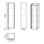 Пенал для ванної кімнати IMPRESE BLATNA 150x40 f3283W, білий