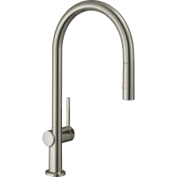 Змішувач для кухонної мийки з висувним душем HANSGROHE TALIS M54 72801800, нержавіюча сталь