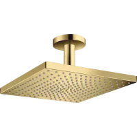 Верхній душ зі стельовим кронштейном HANSGROHE RAINDANCE 26250990, золото глянсовий