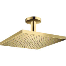Верхній душ зі стельовим кронштейном HANSGROHE RAINDANCE 26250990, золото глянсовий