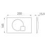 Змивна клавіша IMPRESE i-FRAME i7115PW, білий
