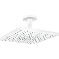 Верхній душ зі стельовим кронштейном HANSGROHE RAINDANCE 26250700, білий матовий