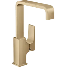 Змішувач для раковини зі зливним клапаном HANSGROHE METROPOL 32511140, бронза сатин