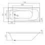 Ванна акрилова VOLLE ORLANDO 170x75 TS-1773540